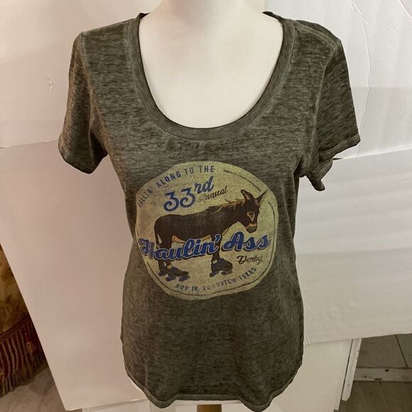 Olive 33rd annual haulin ass donkey no fabric content possible cotton new - Picture 1 of 4